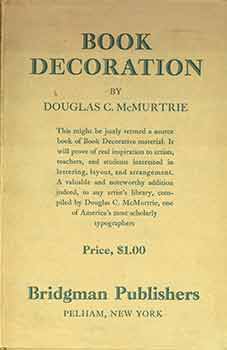 Item #18-0182 Book Decoration. Douglas C. McMurtrie.