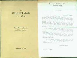 Item #18-0283 A Christmas Letter: Some Flower Books And Their Makers. Includes typed letter....
