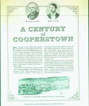 Item #18-0441 A Century of Cooperstown. John, ALice Durant