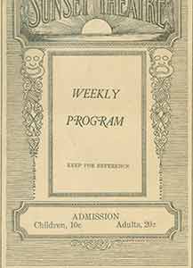 Item #18-0494 Sunset Theatre Weekly Program. Vintage Theater Memorabilia. Sunset Theatre
