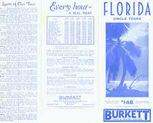 Item #18-0509 Florida Circle Tours. Burkett Tour, Travel Service