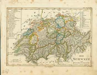 Item #18-0522 Die Schweiz auch Furstenthum Liechtenstein. (Map). Gest. v. W. Behrens