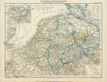 Stieler's Schul Atlas No. 15 - Nordwest Deutschland Niederlande Und Belgien. (Map)
