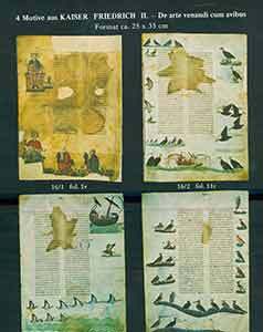 Item #18-0526 4 Motive aus KAISER FRIEDRICH II- De arte venandi cum avibus. Format 25 x 35 cm. ...