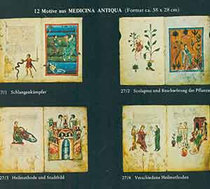 Item #18-0528 12 Motive aus Medicina Antiqua (Format ca. 38 x 28 cm). (Prospectus only, not full book). Akademische Druck.