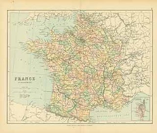 Item #18-0548 France in Departments (Map). George Philip, Son