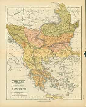 Item #18-0551 Turkey & Greece (Map). J. B. Lippincott, Co
