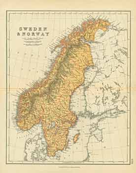 Item #18-0552 Sweden & Norway (Map). J. B. Lippincott, Co