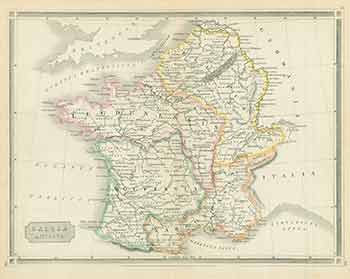 Item #18-0690 Gallia Antiqua (Map of France, Spain and Portugal). 18th Century European Engraver.