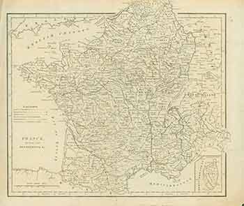 Item #18-0694 18th Century Map of France divided into Departments &c. 18th Century European Engraver.