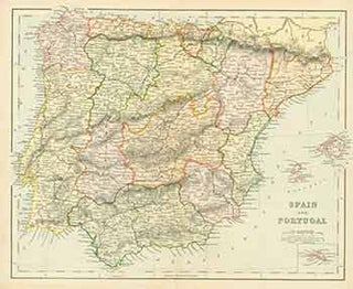Item #18-0695 Spain and Portugal (Map). 19th Century European Engraver