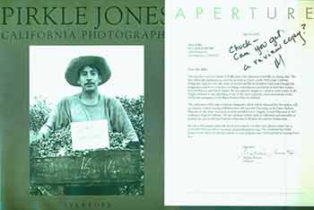 Item #18-0784 Prospectus: Pirkle Jones: California Photographs. (This is a prospectus for the book, and not the book itself.) Includes signed letter on Aperture letterhead from Matisse Bustos to Alicia Miller of SF Camerawork. Aperture.