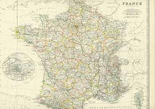 Item #18-0882 France. (19th Century Map). Keith Johnston, engraver