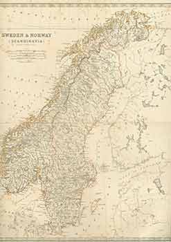Item #18-0884 Sweden & Norway. (19th Century Map). Keith Johnston, engraver