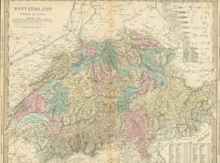 Item #18-0888 Switzerland. (19th Century Map). 19th Century European Artist