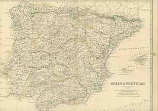 Item #18-0890 Spain & Portugal. (19th Century Map). Keith Johnston, engraver