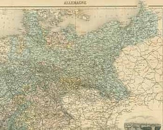 Allemagne (19th Century map of Germany. L. Smith, engraver.