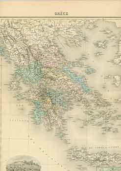 Item #18-0953 Grèce (19th Century map of Greece). Lecocq, L. Smith, engraver