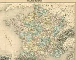 Item #18-0955 France en 1789 Formation des Provinces en Départements (19th Century map of France...