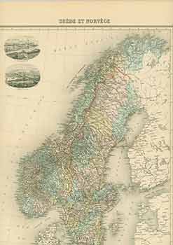 Item #18-0961 Suède et Norvège (19th Century map of Sweden and Norway). L. Smith, engraver