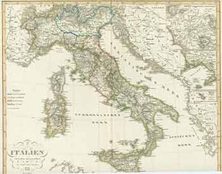 Item #18-0973 Italien entworfen und gezeichnet von F. V. Stülpnagel. (19th Century map of Italy...