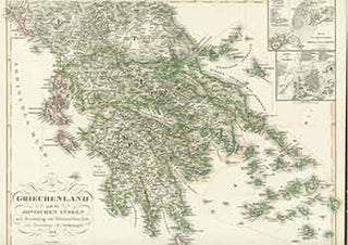 Item #18-0976 Griechenland und die Johischen Inseln. (19th Century map of Greece and the...
