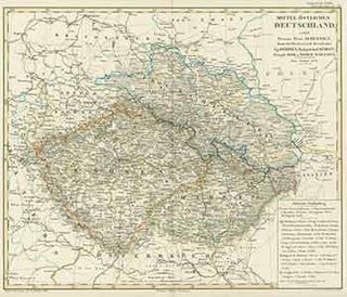 Item #18-0978 Mittel-Östliches Deutschland (19th Century map of Central Eastern Germany). Joh....