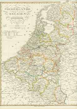 Item #18-0984 Niederlande Belgien Luxemburg (19th Century map of Netherlands Belgium Luxembourg). A. Stieler, engraver.