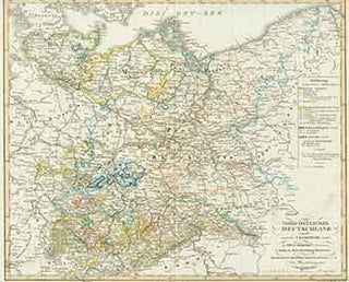 Item #18-0988 Nord-Östliches Deutschland (19th Century map of North-East Germany). Joh. Carl...