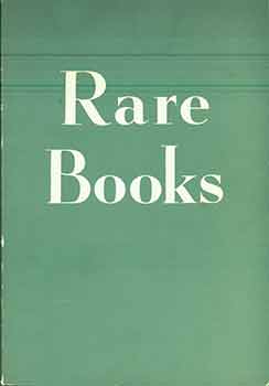 Item #18-1029 Rare Books. Catalogue Number 130. Signed by Frank M. Thomas. Frank M. Thomas