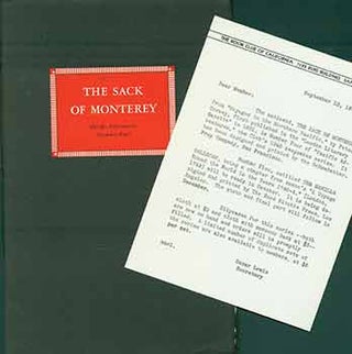 Item #18-1030 Pacific Adventures, Number Four: The Sack of Monterey, 1940 Keepsake Series from...