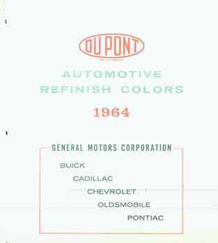 Item #18-1036 Du Pont Automotive Refinish Colors 1964. Du Pont