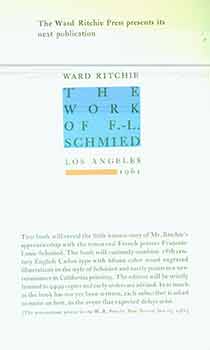 Item #18-1050 Announcement for The Work of F. L. Schmied (This is a prospectus, and not the book...