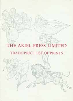 Item #18-1065 The Ariel Press Limited Trade Price List of Prints. Ariel Press Limited
