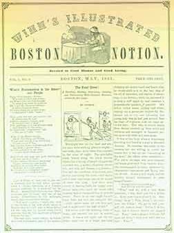 Item #18-1070 Winn's Illustrated Boston Notion. Vol 1, No. 2. May, 1851. Child’s Gallery