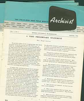 Item #18-1220 The Folklore and Folk Music Archivist: Vol. I, Nos. 3 (September 1958) - 4...