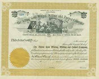 Item #18-1478 Blank Share Certificate. Full Paid and Non-Assessable Shares of Capital Stock of...