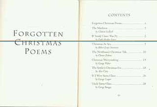 Item #18-1573 Forgotten Christmas Poems. Frederick G. Ruffner Jr