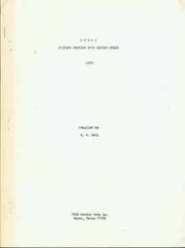 Item #18-1764 Science Fiction Book Review Index: 1970. H. W. Hall