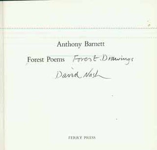 Item #18-2024 Forest Poems: Forest Drawings. (One of 200 copies.). Anthony Barnett, David Nash