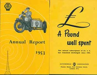 Item #18-2189 Automobile Association Annual Report 1953. K. L. Kelly