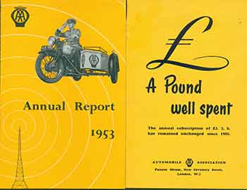 Item #18-2189 Automobile Association Annual Report 1953. K. L. Kelly.