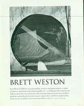 Item #18-2202 Take Advantage of this rare opportunity to own an original Brett Weston print from...