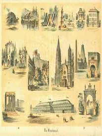 Item #18-2229 Die Baukunst. 19th Century German Artist