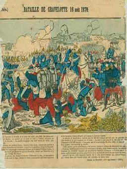 Item #18-2336 (Actualités.) Bataille de Gravelotte 16 août 1870. (News. Battle of Gravelotte...