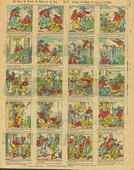 Item #18-2372 De Ezel, de Hond, de Haan en de Kat -- L'Ane, le Chien, le Coq et le Chat. (De Ezel, de Hond, Haan en de Kat -- Donkey, Dog, Cock and Cat). No. 6. 19th Century Artist, Dutch.