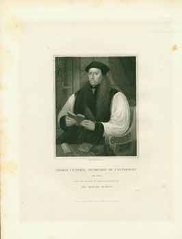Item #18-3105 Portrait of Thomas Cranmer, Archbishop of Canterbury. Flick, C. Picart, painter,...