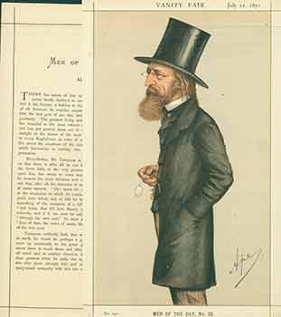 Item #18-3190 A Tennyson; The Poet Laureate. Issue No. 142. (Original Lithograph.). Ape, 1839 -...
