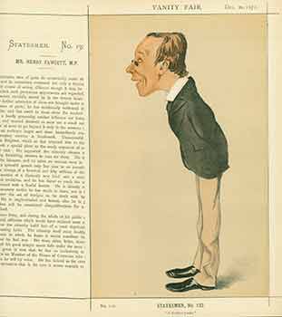 Item #18-3227 Mr H Fawcett MP; A Radical Leader. No. 216. (Original Lithograph.). Delfico, 1825...