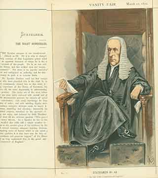 Item #18-3231 The Speaker; The first of the Commoners of England. No. 71. (Original Lithograph.). pseudonym: Thompson E. Jones Alfred Thompson, 7 October 1831 – 31 August 1895, Lith.